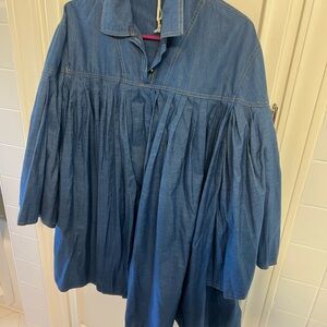 Anthropologie Blue Denim Mini Dress